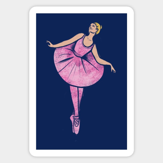 Ballerina Sticker by bubbsnugg